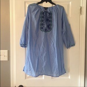 Embroidered tunic/beach cover up.